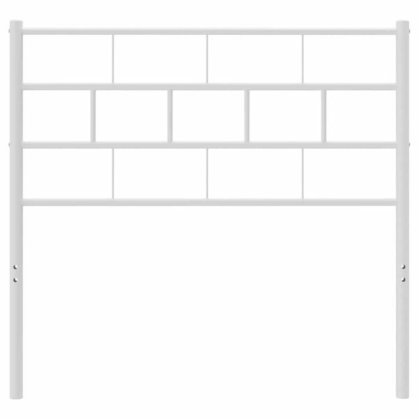 vidaXL Метална резервна табла за легло, бяла, 75 см