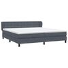vidaXL Box Spring легло с матраци Тъмно сиво 180x210 cm кадифе