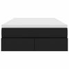 vidaXL Легло с място за съхранение и матрак Черно 120 x 200 cm