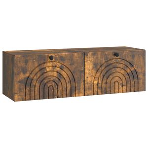 vidaXL Стенно монтиран ТВ шкаф Опушен дъб 98 x 31 x 30 см