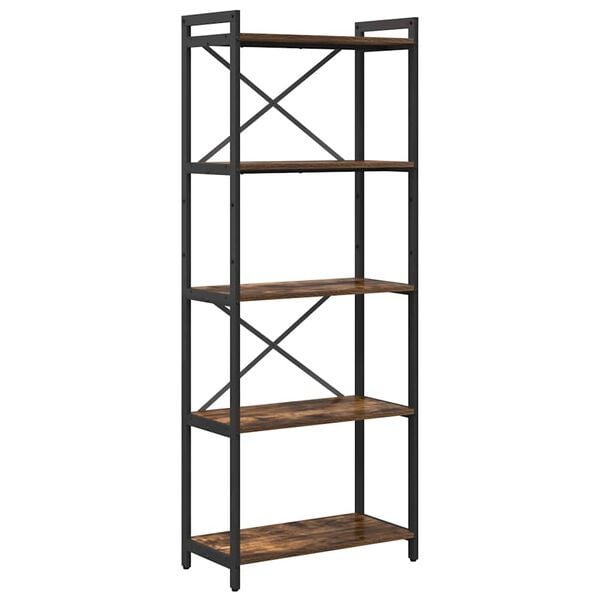 vidaXL Рафт за книги Димян дъб 60 x 30 x 155 см Инженерно дърво