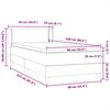 vidaXL Box Spring легло с матрак Тъмнозелено 90x220 cm Кадифе