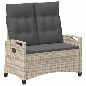 vidaXL Градинска пейка с възглавница 105 x 60 x 112 см стомана