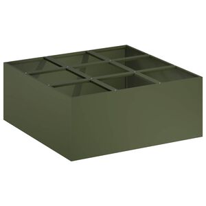 vidaXL Градинска саксия Маслиненозелено 100 x 100 x 20 cm