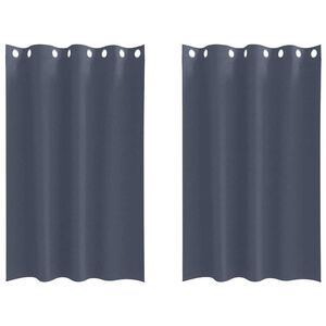 vidaXL Завеси за затъмняване с пръстени 2 pcs Антрацит 175 x 140 см