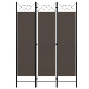 vidaXL Параван за стая, 3 панела, антрацит, 120x180 см