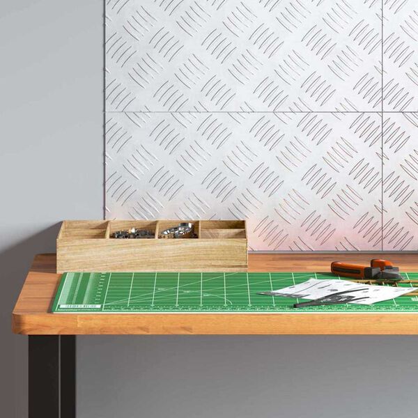 vidaXL Стъпало Правоъгълна 4 pcs Сребрист 40 x 20 cm Алуминий