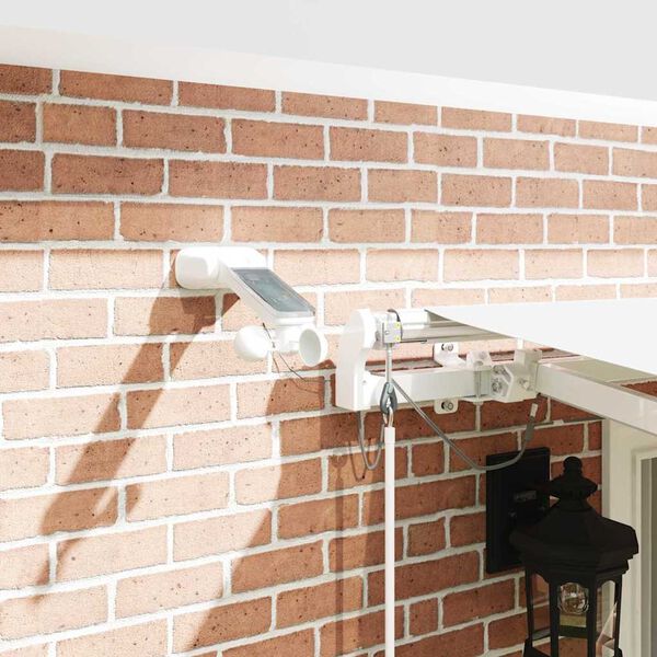 vidaXL Сгъваем навес Бяло 400 &times; 300 cm Полиестер и метал