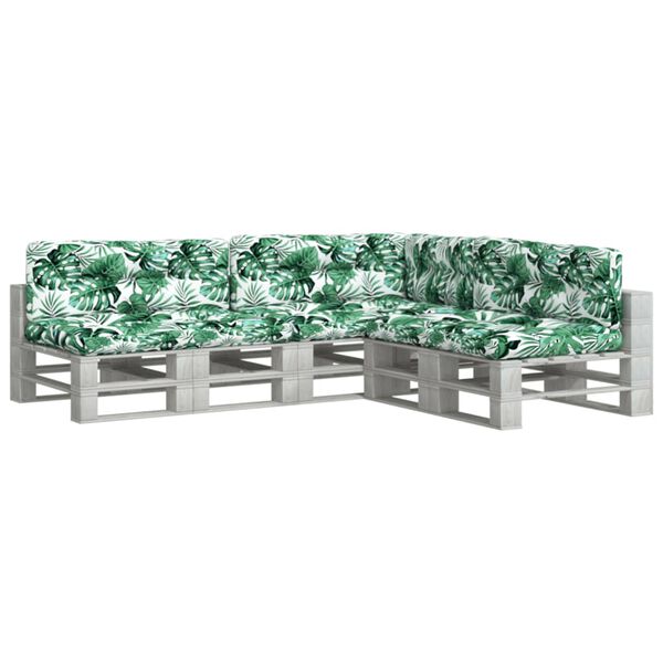 vidaXL Палетни възглавници, 7 бр, на листа, текстил