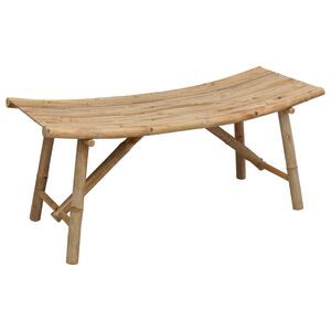 vidaXL Градинска пейка 110 x 45 x 50 см Бамбук Естествен Правоъгълна