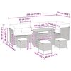 vidaXL Градински Софа Комплект с възглавница 10 pcs бежово и кремаво