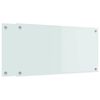 vidaXL Кухненски гръб 2 pcs Бяло 80 x 40 cm закалено стъкло