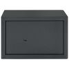 vidaXL Каса с заключване Тъмносив 31 x 20 x 20 см Стомана
