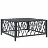 vidaXL Градинска маса, антрацит, 70x70x34 см, тъкан текстил
