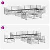 vidaXL Комплект дивани за открито 9 pcs Естествен