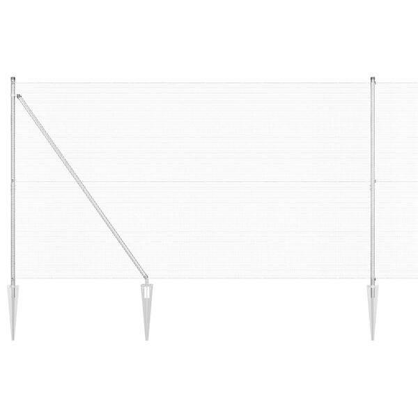 vidaXL Стълб за ограда. Сребрист 25 x 1,5 м (12 x 12 mm мрежа) Стомана