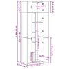 vidaXL Шкаф за съхранение дъб артизан 70 x 42.5 x 225 см