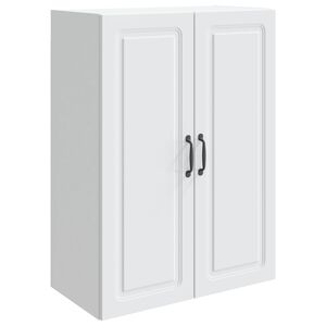 vidaXL Стенно шкафче 66 x 34,5 x 90 см Инженерна дървесина Бяло