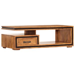vidaXL Маса за кафе, 100x45x33 см, акациево дърво масив