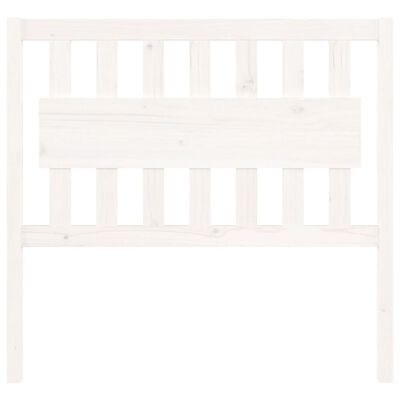 vidaXL Горна табла за легло, бяла, 105,5x4x100 см, бор масив