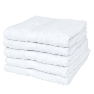 vidaXL Комплект хотелски кърпи за баня, 25 бр, памук, 100x150см, бял