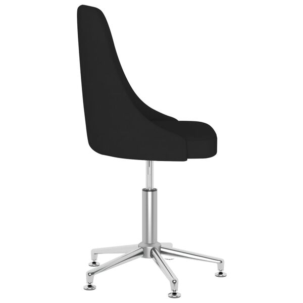 vidaXL Въртящ се офис стол, черен, текстил