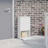 vidaXL Пощенска кутия за пратки с врата Бяло 44 x 22 x 82 см Стомана