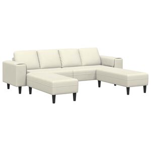 vidaXL Диван за всекидневна 3 pcs Крем 250 x 188 x 76 см