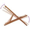 vidaXL Сгъваеми плажни столове, 2 бр, бежов, плат и масивно дърво
