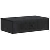 vidaXL Стенен страничен масичка Черно 59 x 34,5 x 17 см