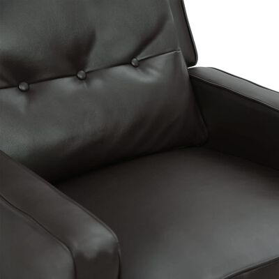 vidaXL Изправящ стол, черен, лъскава изкуствена кожа