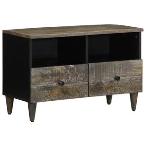 vidaXL ТВ шкаф Светло сив 70x33,5x46 cm Масивна дървесина Манго