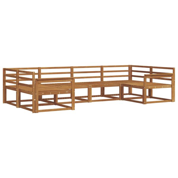 vidaXL Комплект дивани за открито 6 pcs Естествен