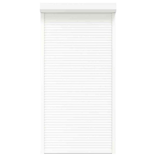 vidaXL Външна ролетна щора, алуминий, 110x220 см, бяла