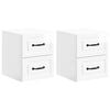 vidaXL Спален шкаф с монтаж на стена 2 pcs Бял гланц 34,5 x 33 x 40 см