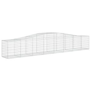 vidaXL Дъговидна габионна кошница 400x50x60/80 см поцинковано желязо