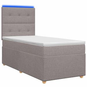 vidaXL Континентално легло с матрак Таупе 90 x 200 cm Текстил