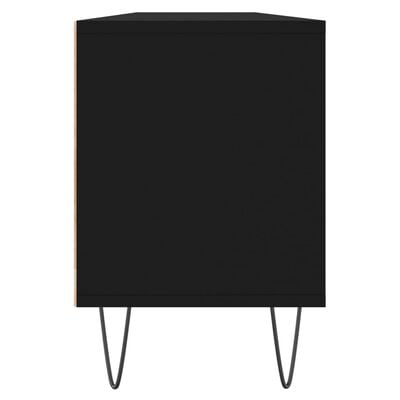 vidaXL ТВ шкаф, черен, 150x30x44,5 см, инженерно дърво