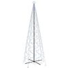 vidaXL Коледна елха конус, студено бяло, 1400 LED, 160x500 см