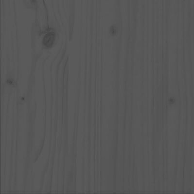 vidaXL Рамка за легло, сива, борово дърво масив, 90х200 см