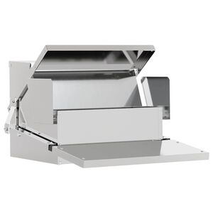 vidaXL Кокошка Т ределна хранилка Сребрист 50 x 40 x 29 см