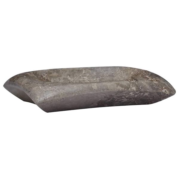 vidaXL Сива мивка, 50x35x10 см, мрамор