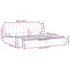 vidaXL Рамка за легло без матрак Hanko, черна, 200x200 см, кадифе