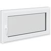 vidaXL Прозорец за мазе RISOR 110 x 50 cm PVC и стъкло Антрацит