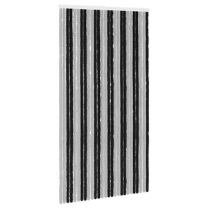 vidaXL Мрежа против насекоми Шенил Сив и черен 118 x 220 cm 100% ПП