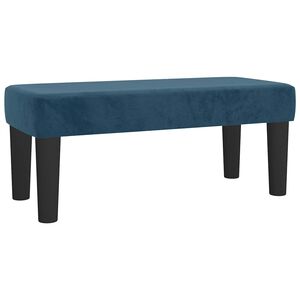 vidaXL Пейка, тъмносиня, 70x30x30 см, кадифе