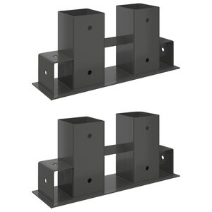 Помощник за подреждане на дърва 2 pcs Антрацит 34 x 10 x 15 см