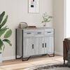 vidaXL Сайдборд, сив сонома, 97x32,5x74,5 см, инженерно дърво