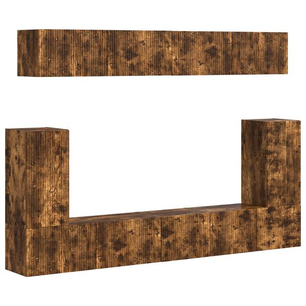 vidaXL Комплект ТВ шкаф 5 pcs Димян дъб Инженерно дърво