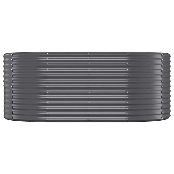 vidaXL Градинска повдигната леха поцинкована стомана антрацит